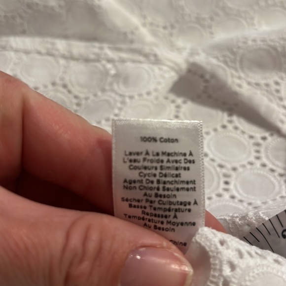 Beautiful like new white cotton Talbots dress or bathing suit cover up size xs - Picture 9 of 9
